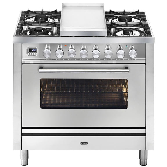 Ilve Professional Plus 90cm 4 Burner Freestanding Cooker - Stainless Steel