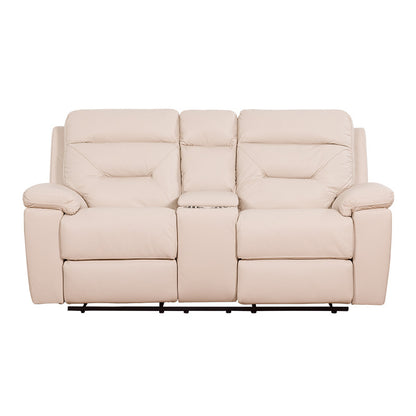 Renato 2 Seater Electric Recliner Leather Sofa - Taupe