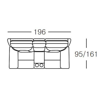 Renato 2 Seater Electric Recliner Leather Sofa - Taupe