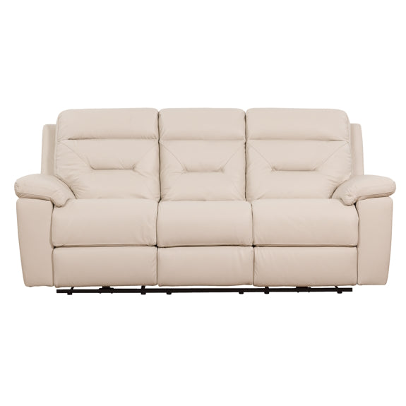 Renato 3 Seater Electric Leather Recliner Sofa - Taupe