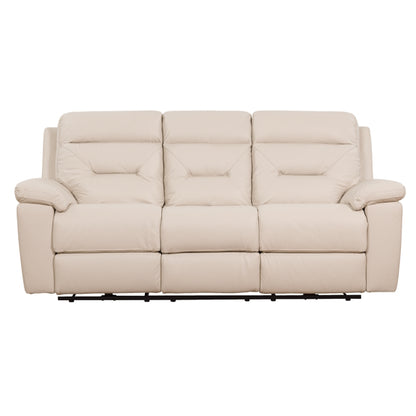 Renato 3 Seater Electric Leather Recliner Sofa - Taupe