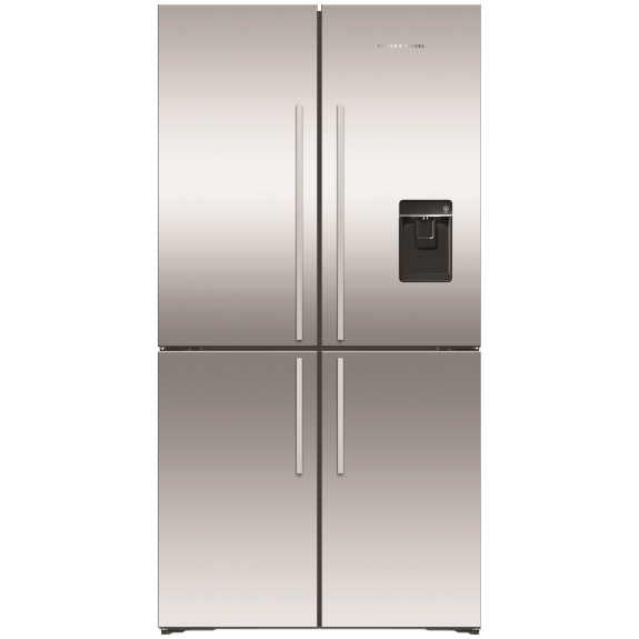 Fisher & Paykel 538L Quad Door Fridge Freezer with Ice & Water Dispenser - Stainless Steel (Series 7)