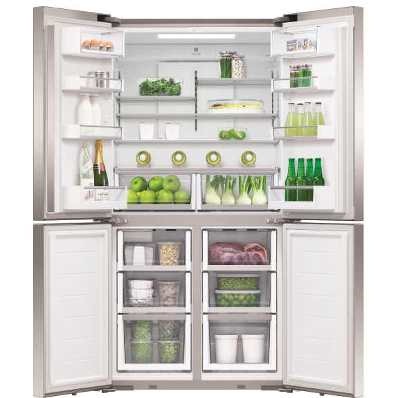 Fisher & Paykel 538L Quad Door Fridge Freezer with Ice & Water Dispenser - Stainless Steel (Series 7)