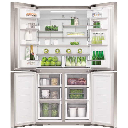 Fisher & Paykel 538L Quad Door Fridge Freezer with Ice & Water Dispenser - Stainless Steel (Series 7)
