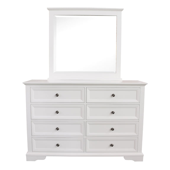 Sala 4 Piece King Bedroom Suite with Dresser and Mirror - White