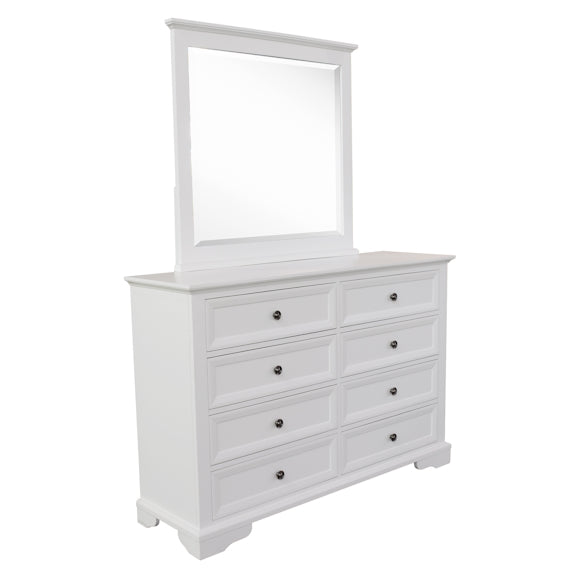 Sala 4 Piece King Bedroom Suite with Dresser and Mirror - White