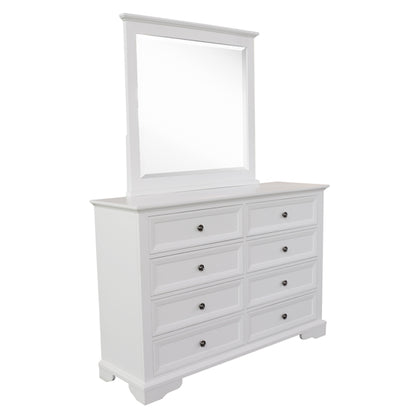 Sala 4 Piece King Bedroom Suite with Dresser and Mirror - White