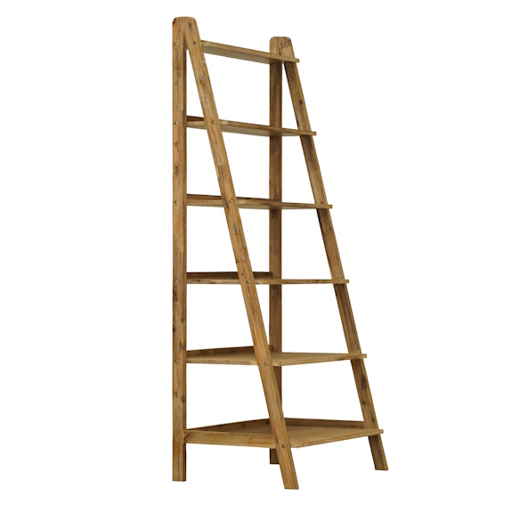 Sanava 6 Shelf Leaning Bookcase - Driftwood