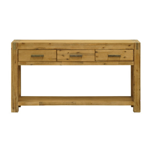 Sanava 3 Drawer Timber Hall Table - Drift Wood