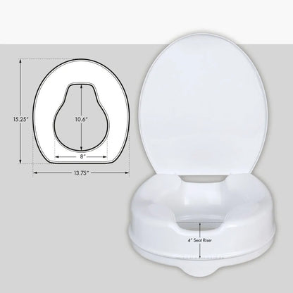 Homecraft Savannah 100mm Raised Toilet Seat with Lid