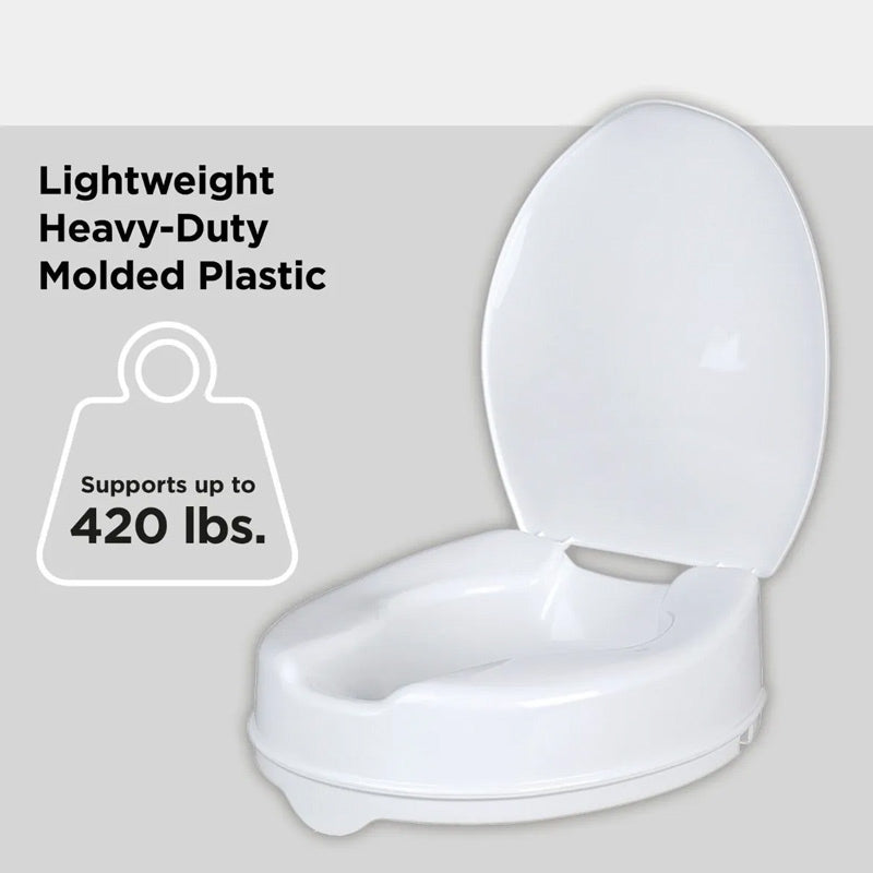 Homecraft Savannah 100mm Raised Toilet Seat with Lid