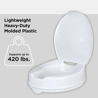 Homecraft Savannah 100mm Raised Toilet Seat with Lid