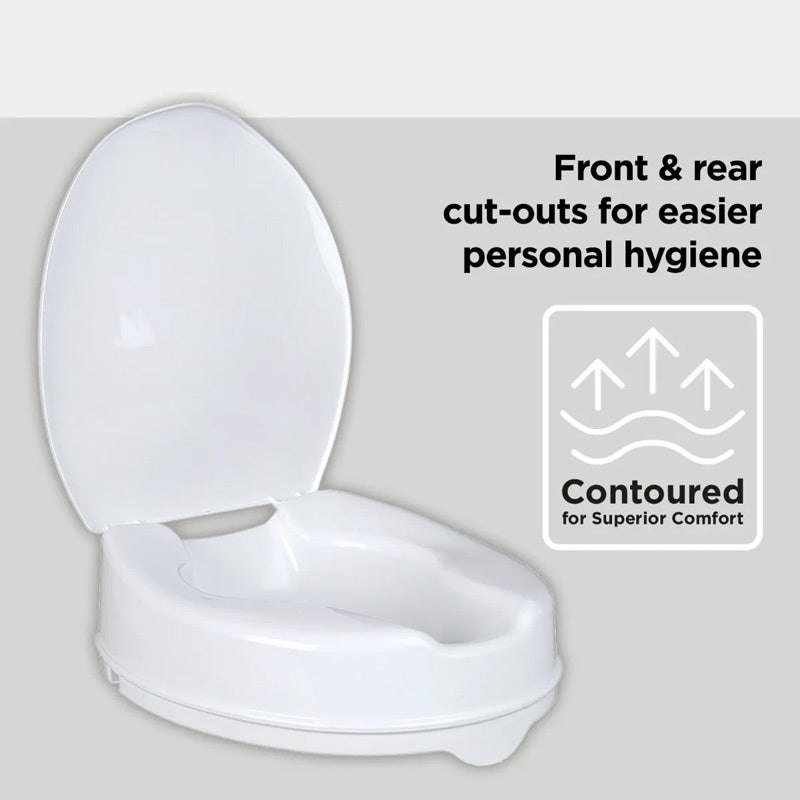 Homecraft Savannah 100mm Raised Toilet Seat with Lid