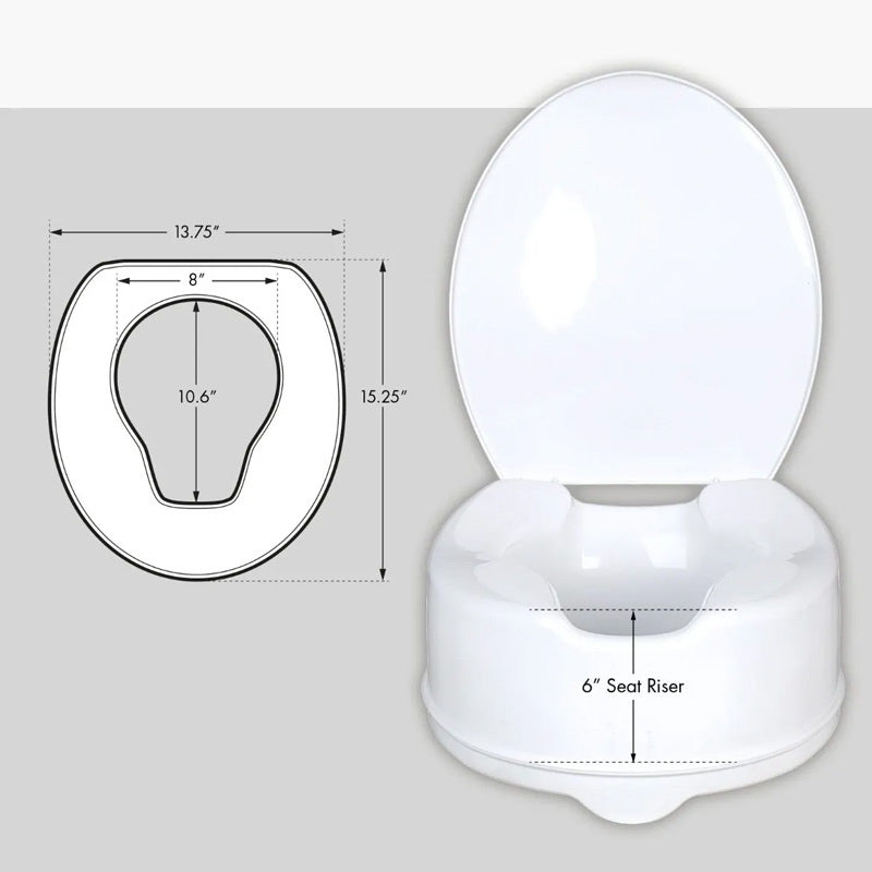 Homecraft Savannah 150mm Raised Toilet Seat with Lid
