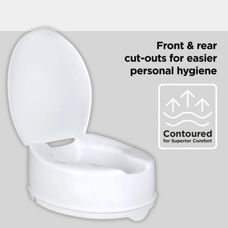 Homecraft Savannah 150mm Raised Toilet Seat with Lid