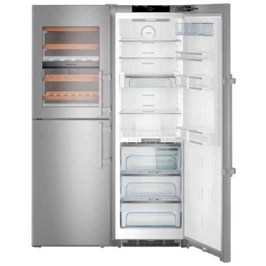 Liebherr 645 Litre Freestanding Side by Side Refrigerator Freezer with Wine Cellar
