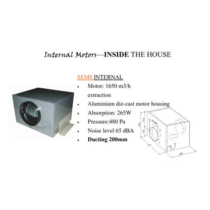 Sirius Valentina 118cm Downdraft Rangehood with SEM8 Motor