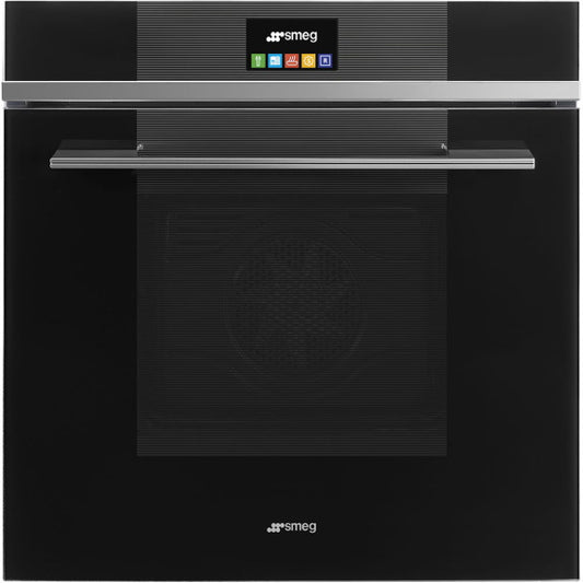 Smeg Linea 60cm Pyrolytic Oven - Black & Stainless Steel