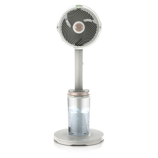 Shark FlexBreeze Pro-Mist 2-in-1 Portable Pedestal Fan with Misting System - White