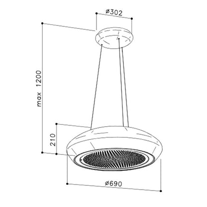Sirius Valentina Pendant Rangehood - Copper