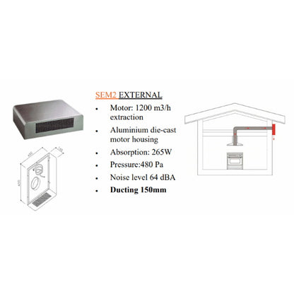 Sirius SEM2 Undermount Rangehood 85cm
