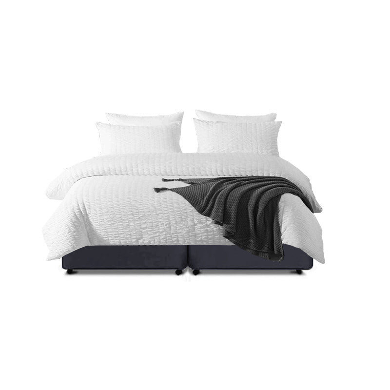 SLEEPEEZEE Designer Super King Split Bed Base - Graphite