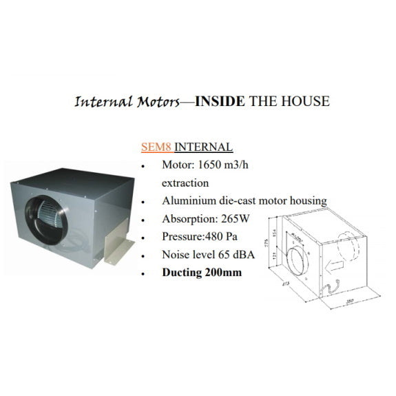 Sirius 120cm Alfresco BBQ Rangehood with SEM8 Motor