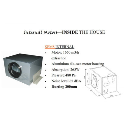 Sirius 120cm Alfresco BBQ Rangehood with SEM8 Motor