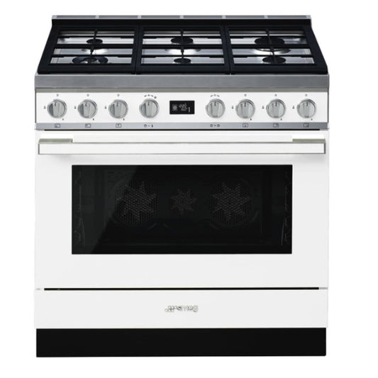 Smeg Portofino 90cm Pyrolytic Cooker - White
