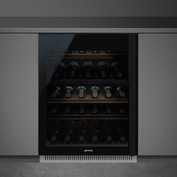 Smeg Dolce Stil Novo 38 Bottles Built-In Wine Fridge - Black