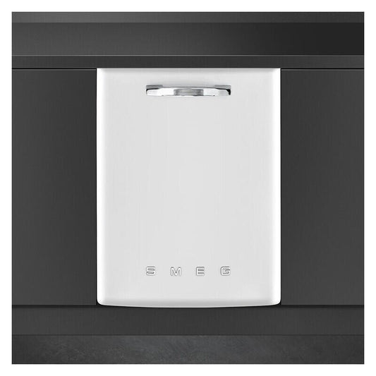 Smeg 14 Place Setting Built-In Dishwasher - White (Retro Design)