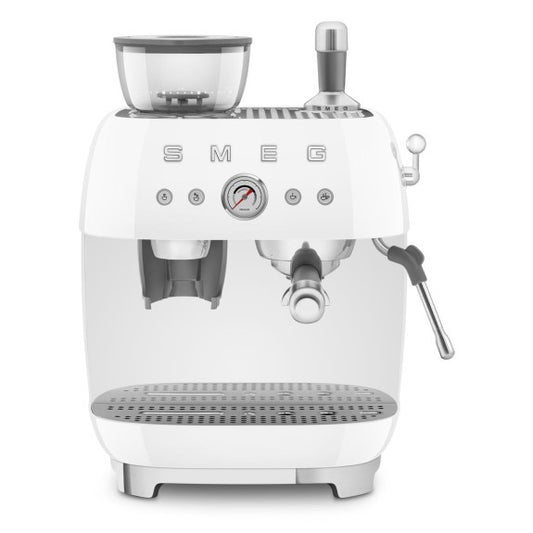 Smeg 50's Style Manual Coffee Machine - White