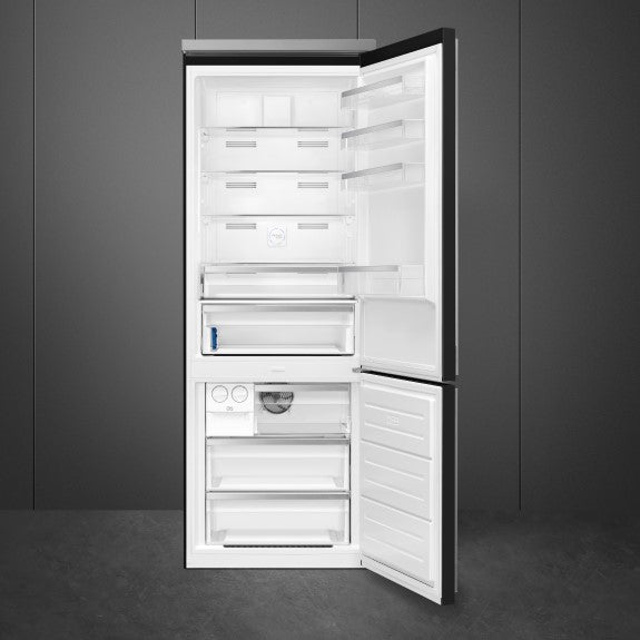 Smeg Portofino 481 Litre Bottom Mount Fridge - Black