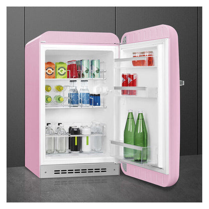 Smeg 135L RH Bar Fridge - Pink (50's Style Retro)