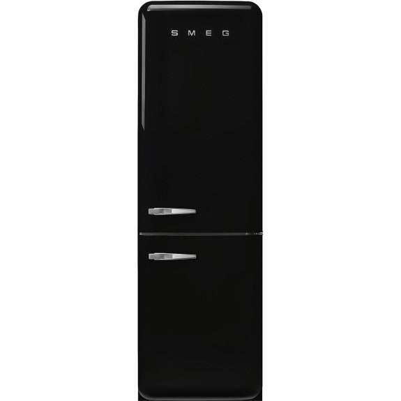 Smeg 331 Litre 50's Retro Style R/H Bottom Mount Refrigerator - Black