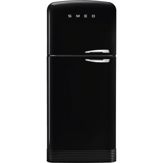 Smeg 524 Litre 50's Retro Style Top Mount L/H Fridge - Black