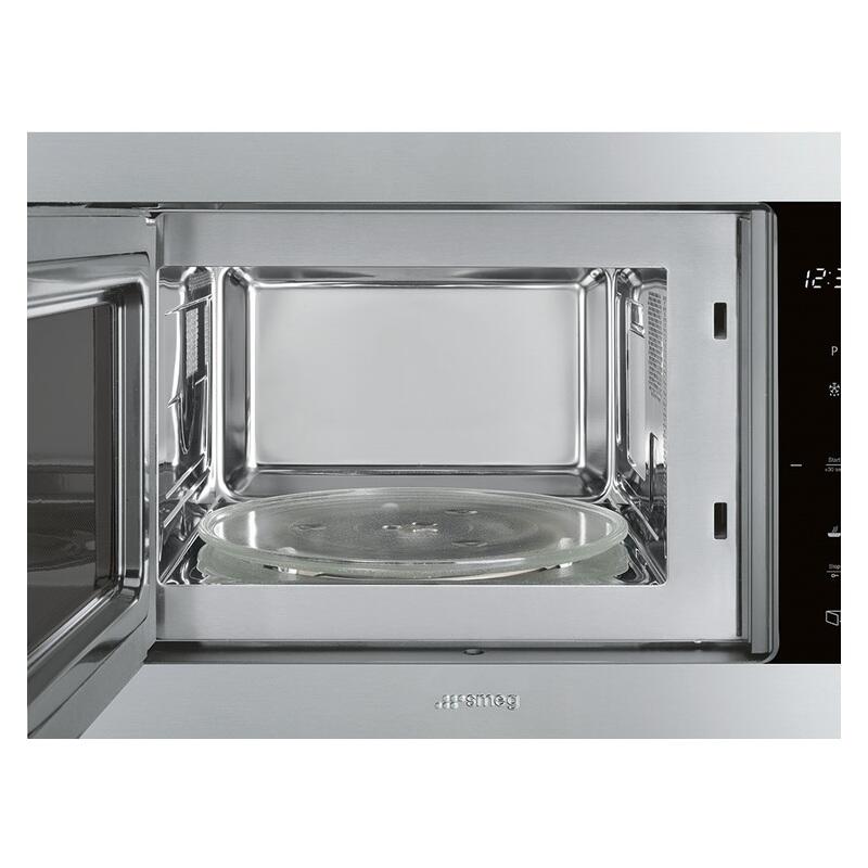 Smeg Classic Built-In Microwave with Grill - Stainless Steel