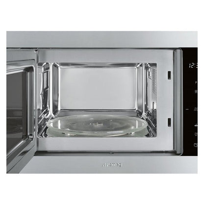 Smeg Classic Built-In Microwave with Grill - Stainless Steel