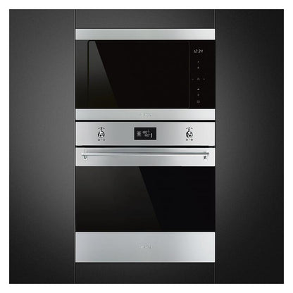 Smeg Classic Built-In Microwave with Grill - Stainless Steel