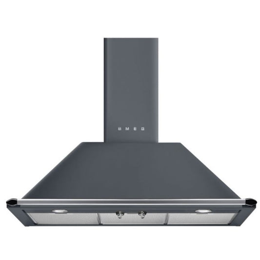 Smeg Victoria 90cm Chimney Rangehood - Grey