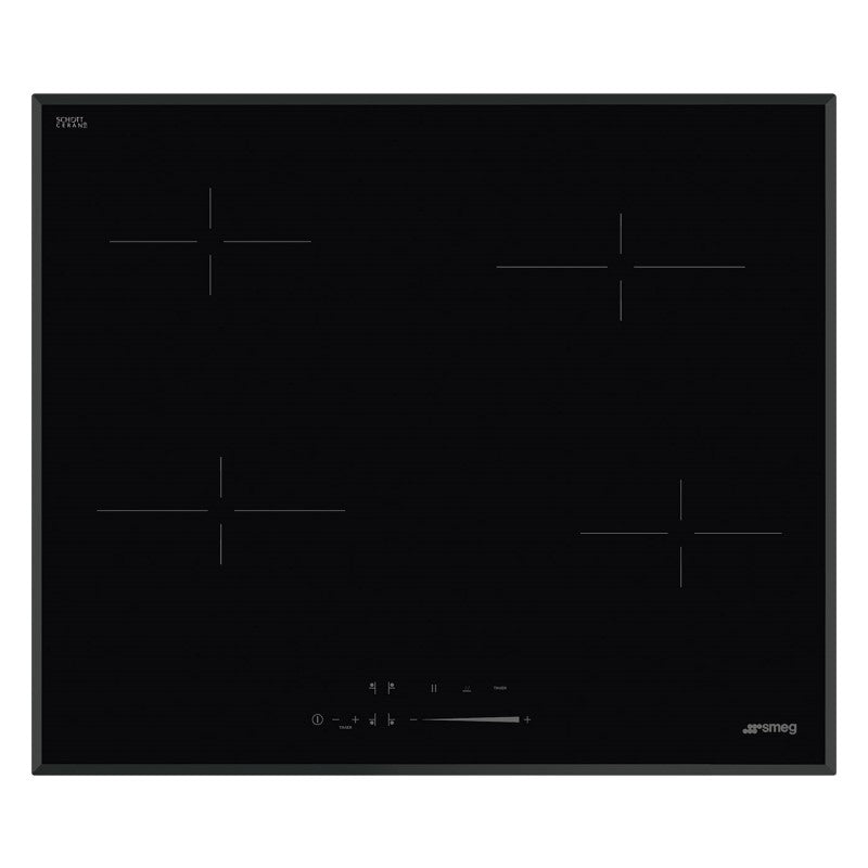 Smeg 60cm 4 Zone Ceramic Hob Bevelled Edge - Black