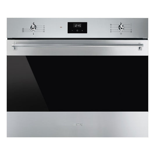 Smeg 70cm Classic Oven with Clock - Stainless Steel