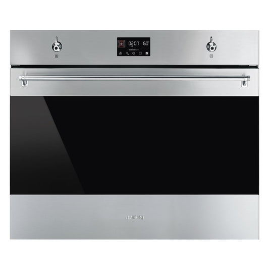 Smeg 70cm Pyrolytic 90L Oven with Clock - Stainless Steel