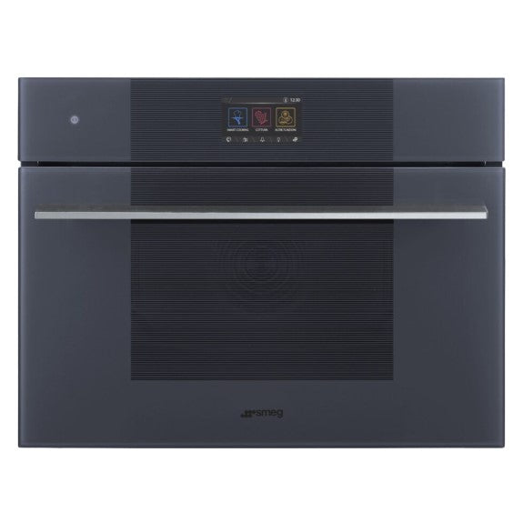 Smeg Linea 45cm Steam100 Pro Compact Oven - Neptune Grey