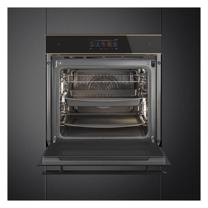 Smeg Dolce Stil Novo 60cm Pyro Steam Oven - Black