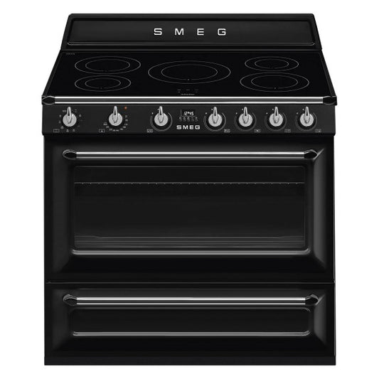 Smeg Victoria 90cm Cooker with Induction Hob - Black