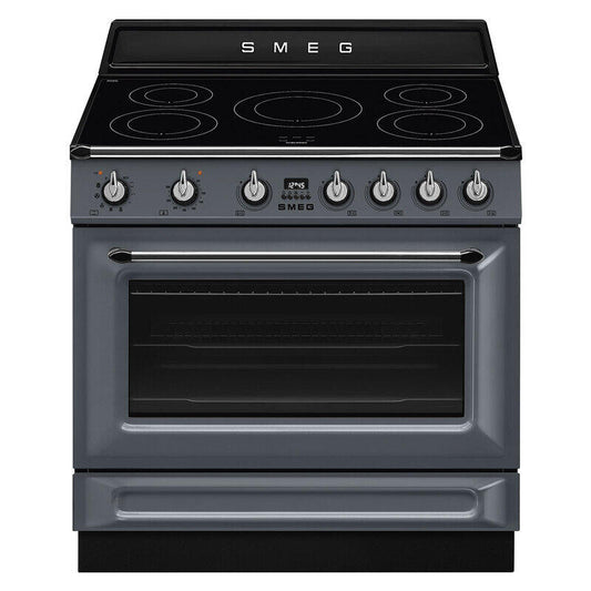 Smeg 90cm Pyrolytic Freestanding Oven with Induction Cooktop - Slate Grey (Victoria)