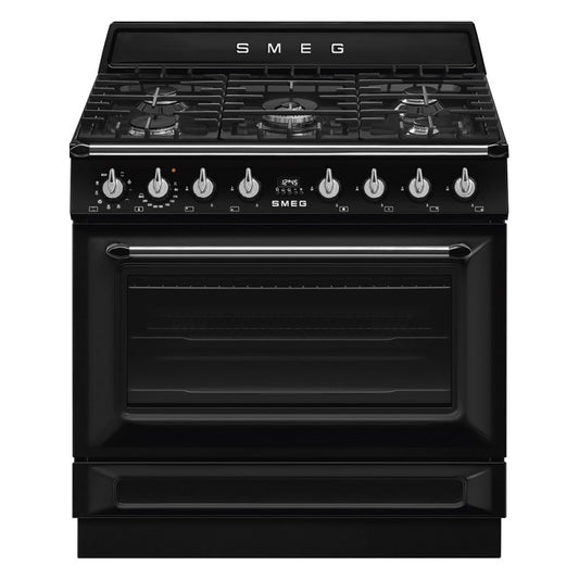 Smeg 90cm Victoria 5 Burner/9 Function Freestanding Cooker - Black