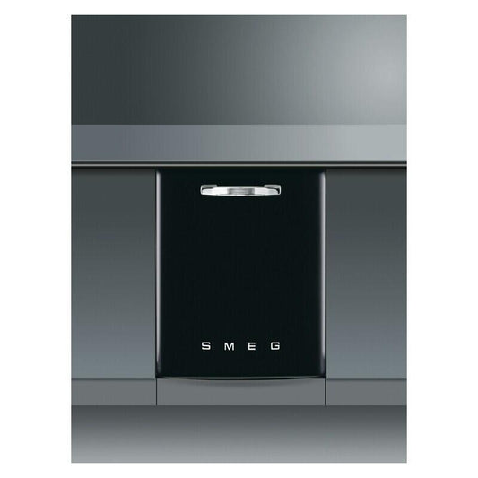 Smeg 14 Place Setting Built-In Dishwasher - Black (Retro Design)
