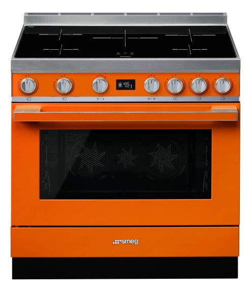 Smeg Portofino 90cm Induction Cooker - Burnt Orange